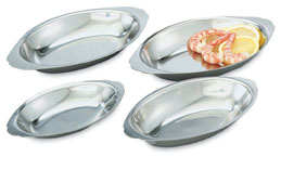 Vollrath 47422 Stainless Steel Oval Au Gratins