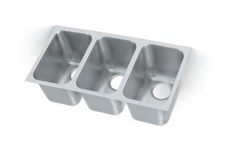 Vollrath 9103-1 Heavy Weight Triple Bowl Sink