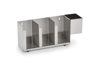 Vollrath CTL3 Adjustable Lid Organizer with Straw Holder, Stainless Steel